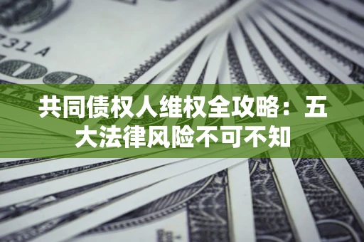 济南共同债权人维权全攻略：五大法律风险不可不知