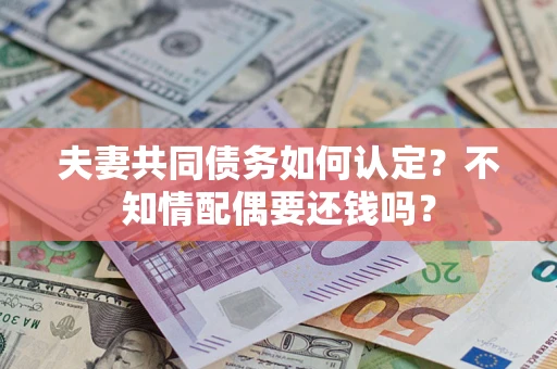 济南夫妻共同债务如何认定？不知情配偶要还钱吗？