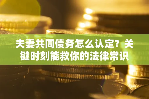 济南夫妻共同债务怎么认定？关键时刻能救你的法律常识